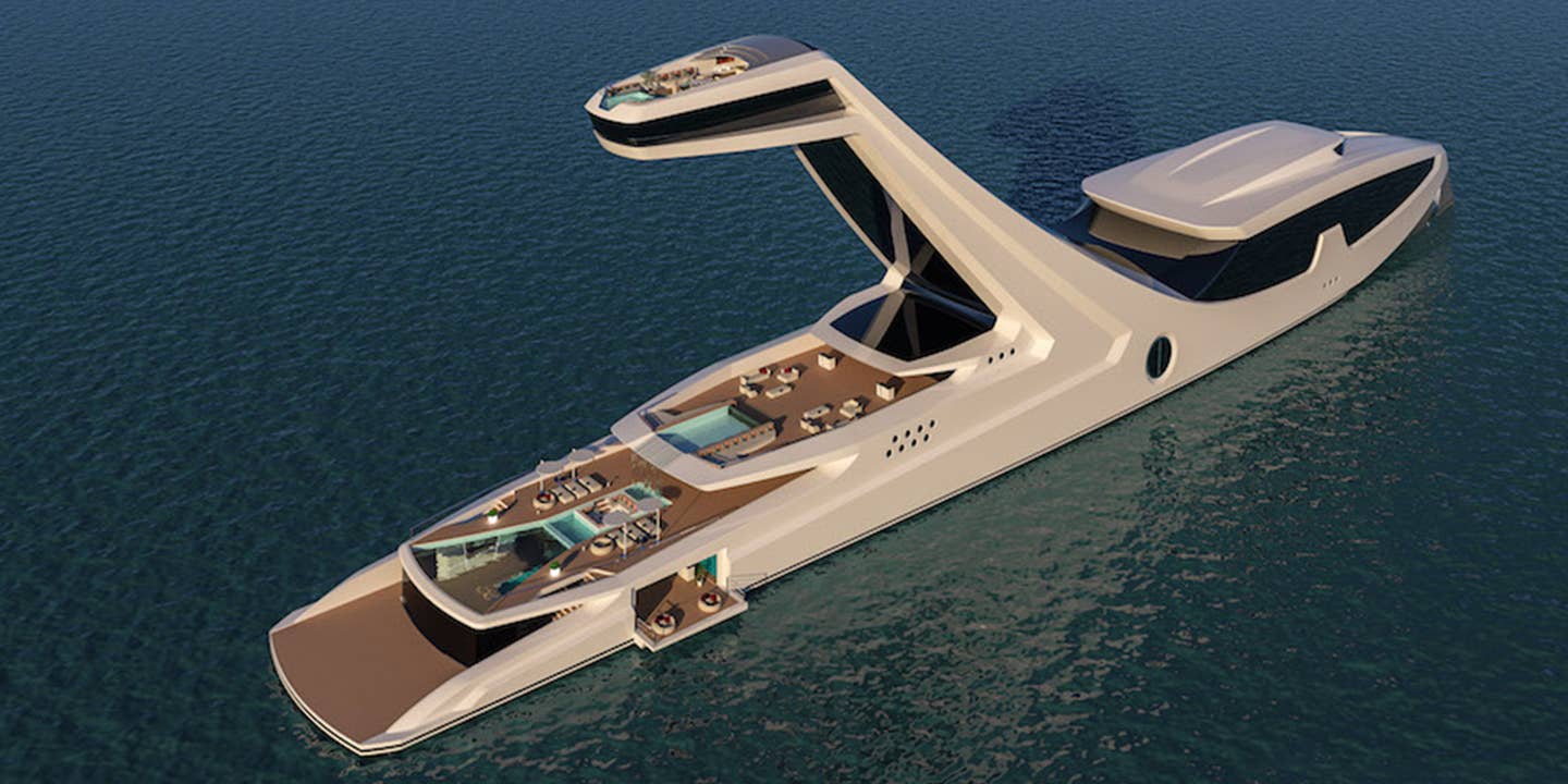World&#8217;s Tallest Yacht Concept Has a 12-Story-Tall Giraffe Neck Master Suite