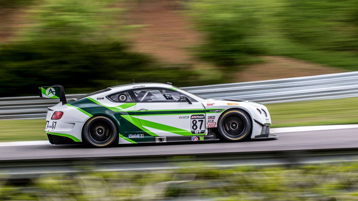 Andrew Palmer&#8217;s Bentley GT3 Race Car Did Not Go Airborne In Lime Rock Crash