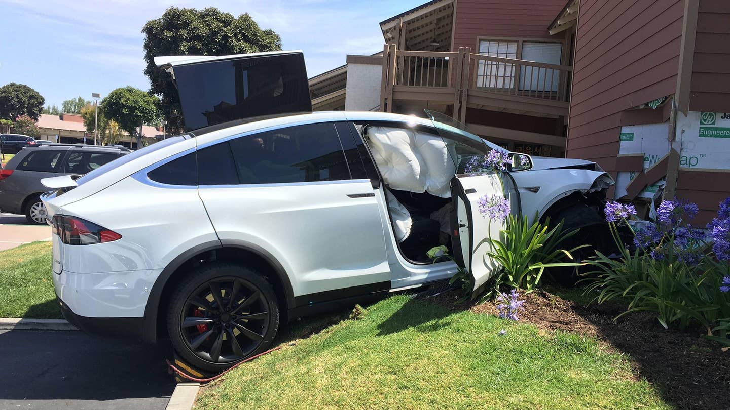 A Tesla Model X Might Have Crashed Itself
