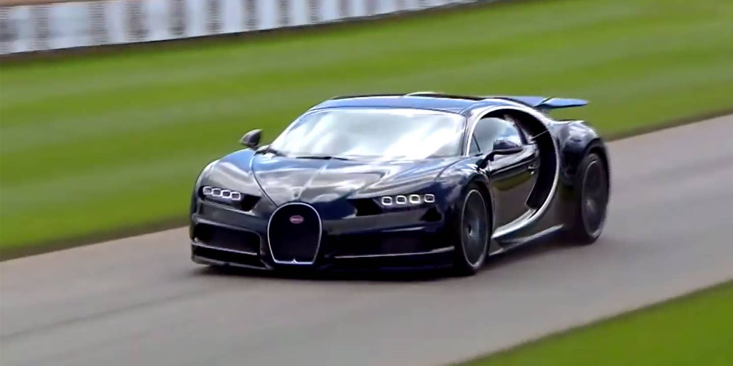 Watch the Bugatti Chiron Rocket Up the Goodwood Festival of Speed Hill Climb