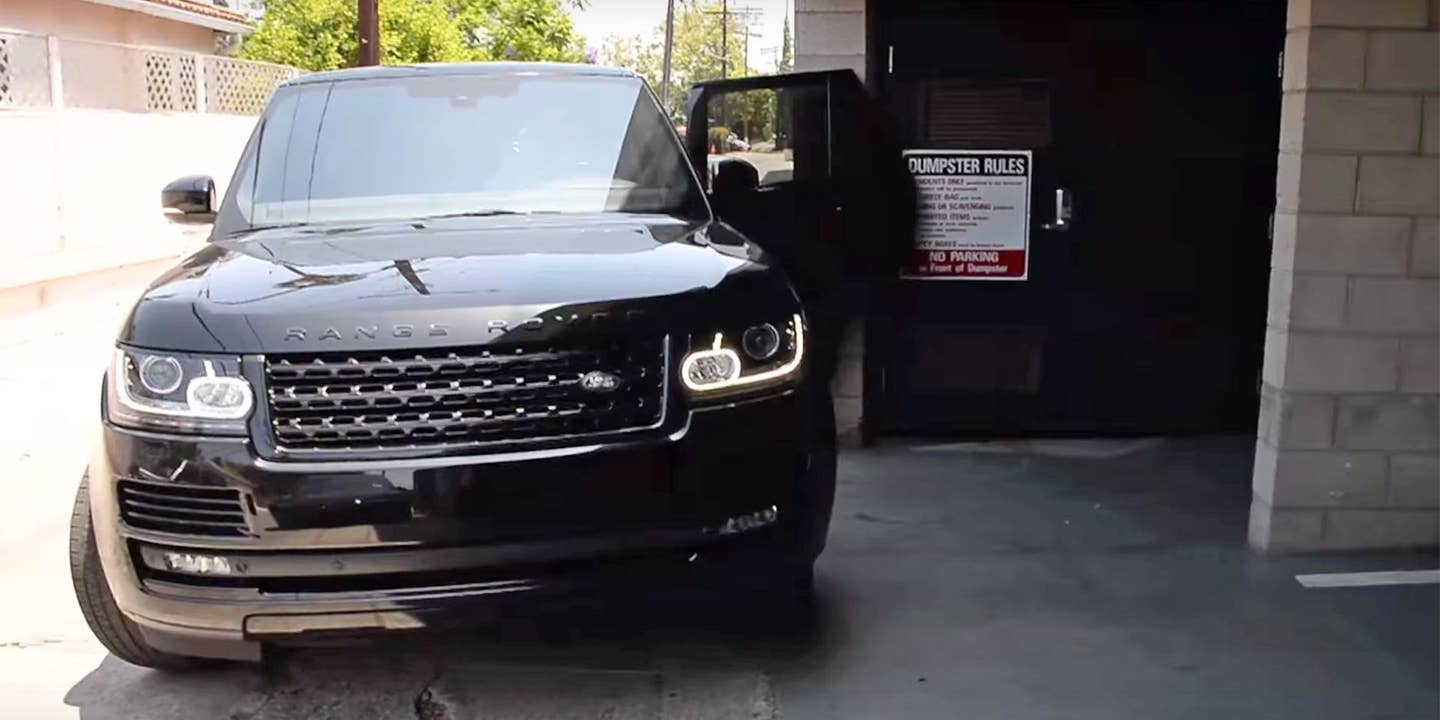Watch Calvin Harris Hit a Wall With His Range Rover