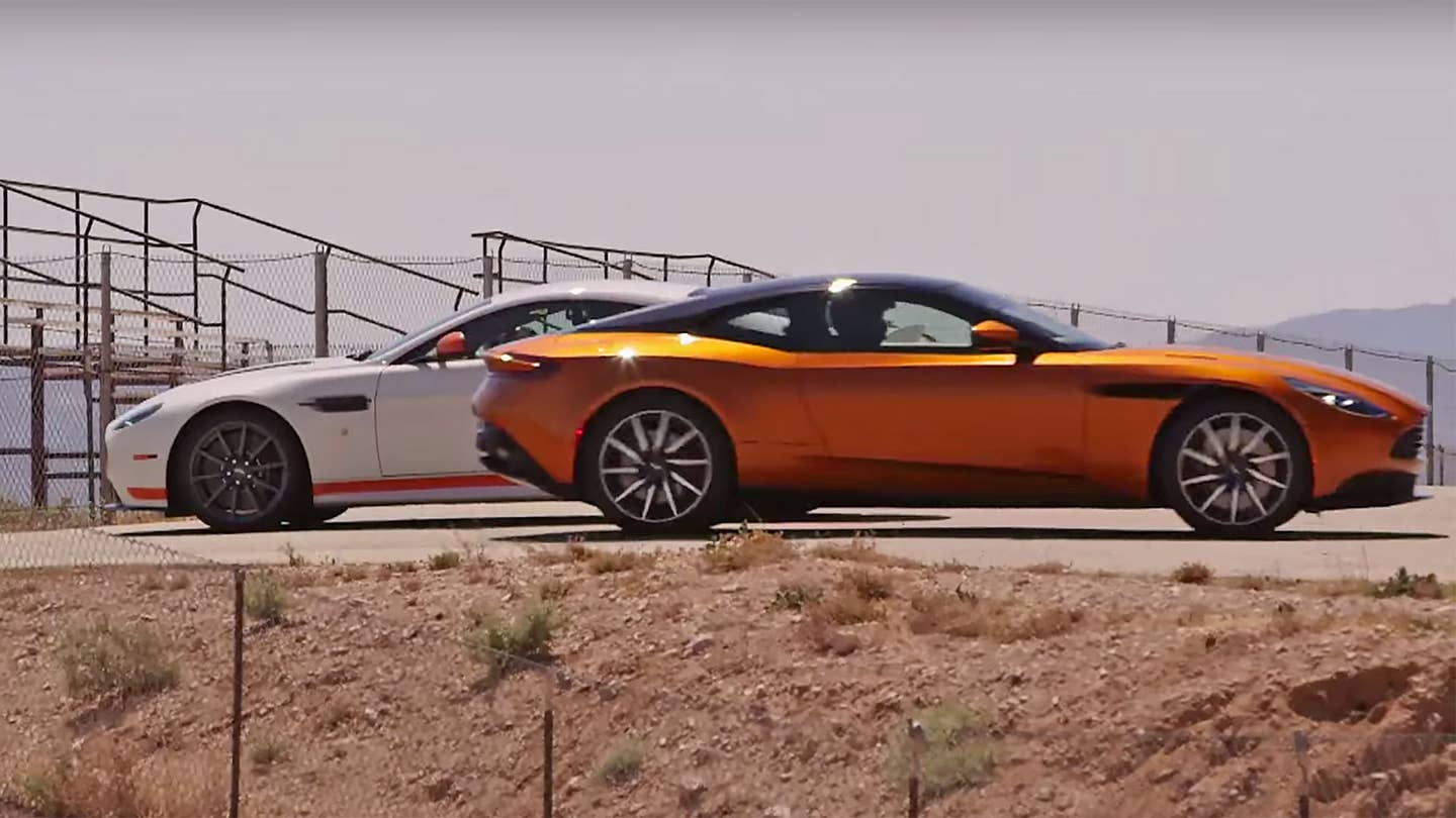 See Jay Leno and Ex-Stig Ben Collins Race Aston Martins