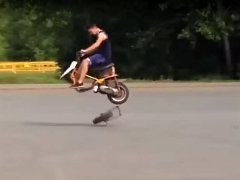 Watch This Motorcycle&#8217;s Wheel Pop Off Mid-Ride