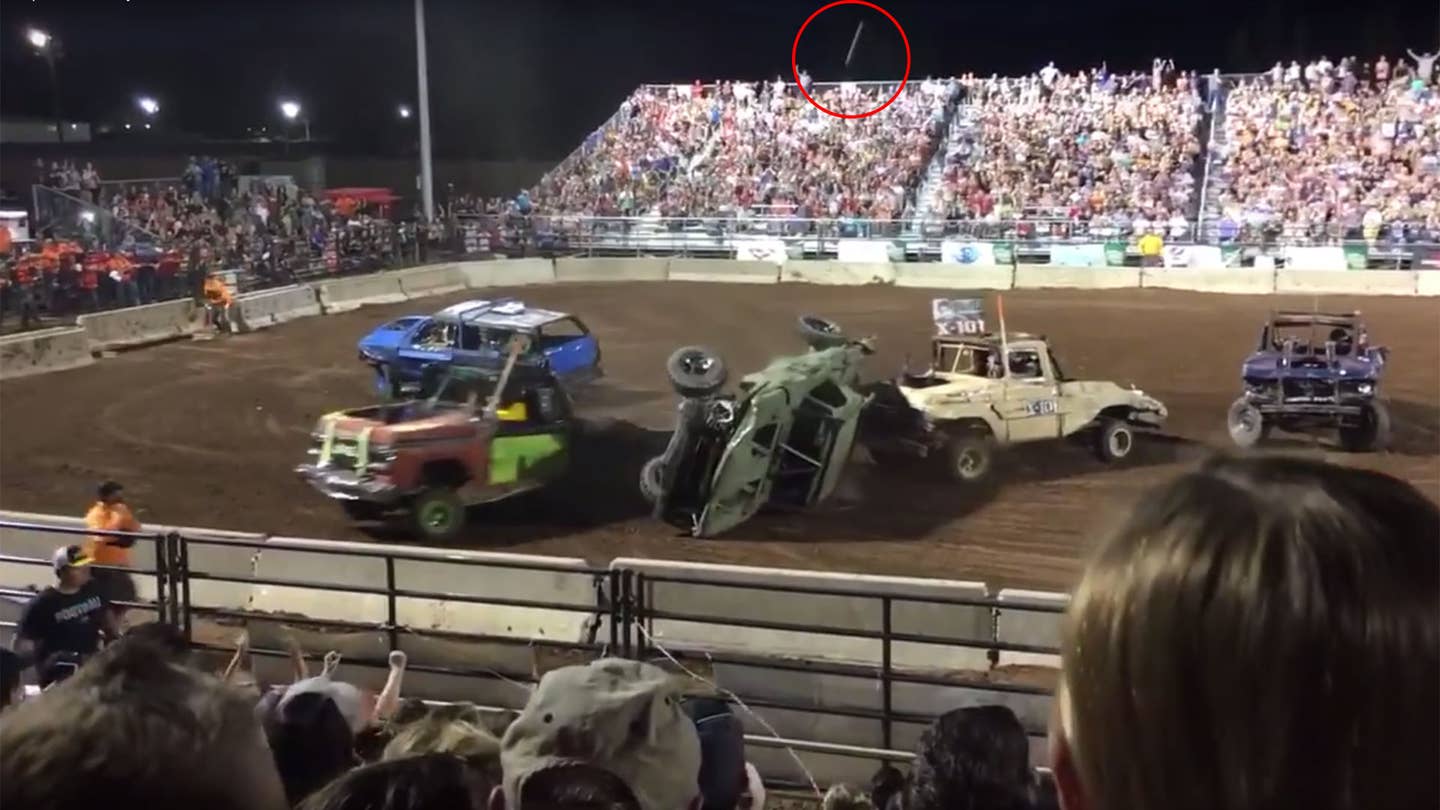 Watch This Truck Throw Its Driveshaft Into a Crowd