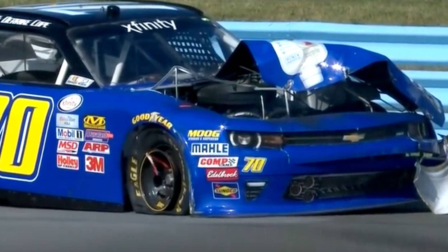 Watch This NASCAR Race Car Explode at Watkins Glen