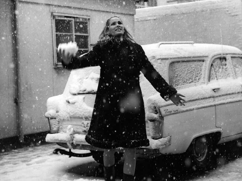 Please, Look at Quintessential Bond Girl Ursula Andress Playing in the Snow