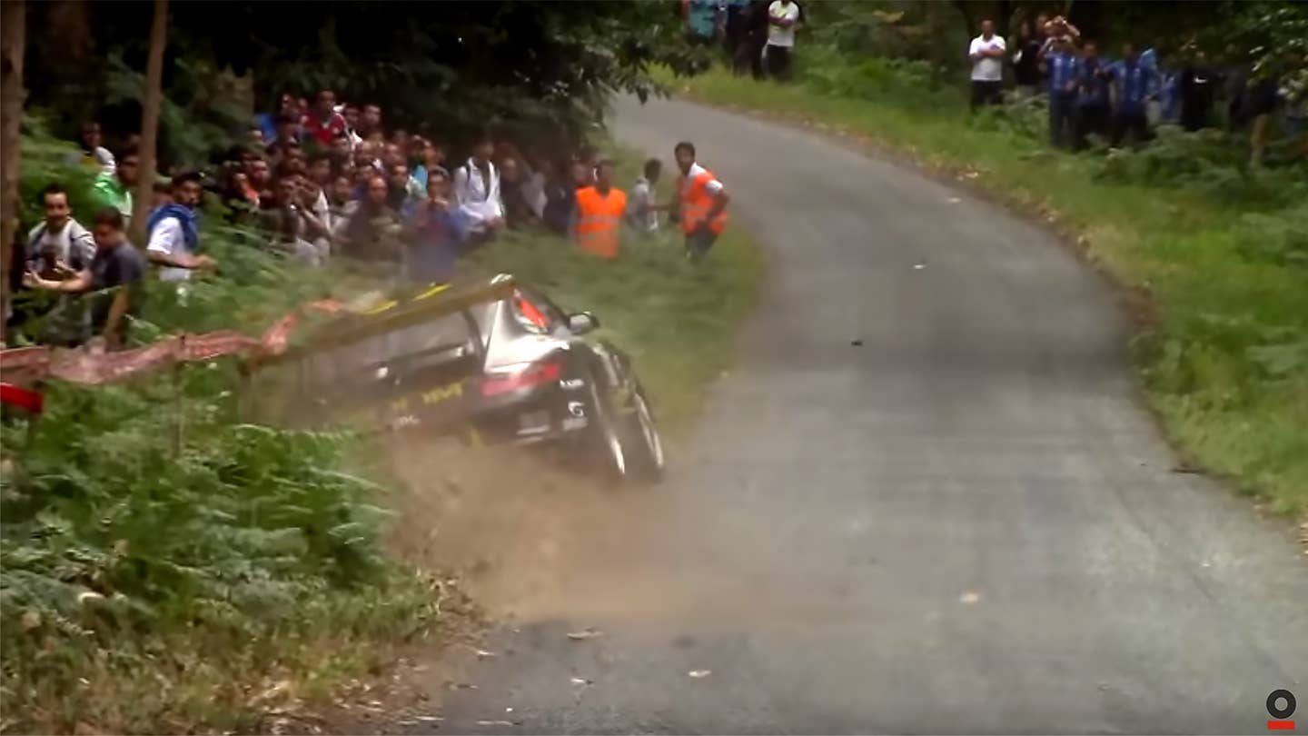 Watch This Porsche 911 Rally Driver Almost Hit a Crowd