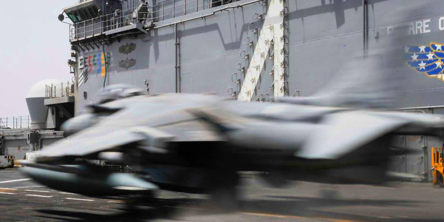 Carrier In Mediterranean Hits Record Milestone As Harriers Pound ISIS From Persian Gulf