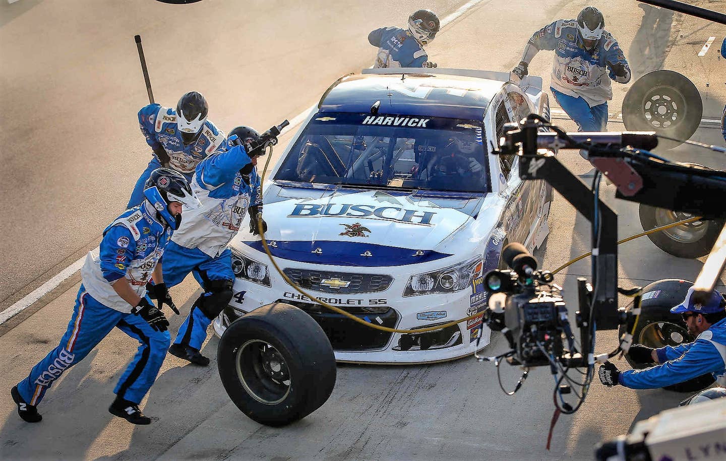 NASCAR’s Harvick Throws His Boys Under the Motorhome