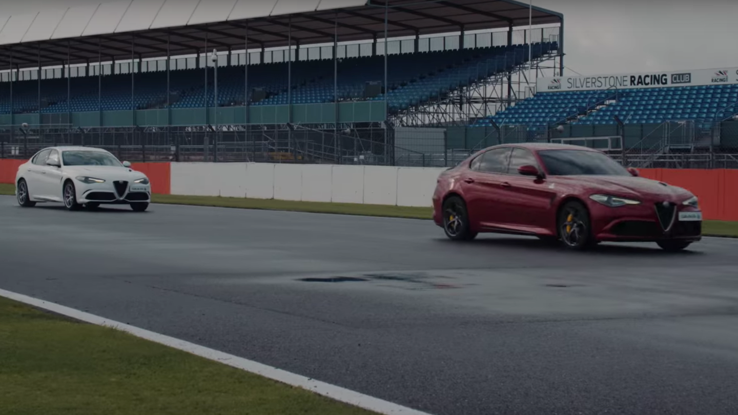 Watch a Racer Hot-Lap a 505-HP Alfa Romeo Giulia—Without Looking