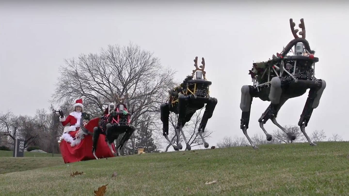Boston Dynamics Big Dog Robots Pull Santa’s Sleigh, Ruin Christmas