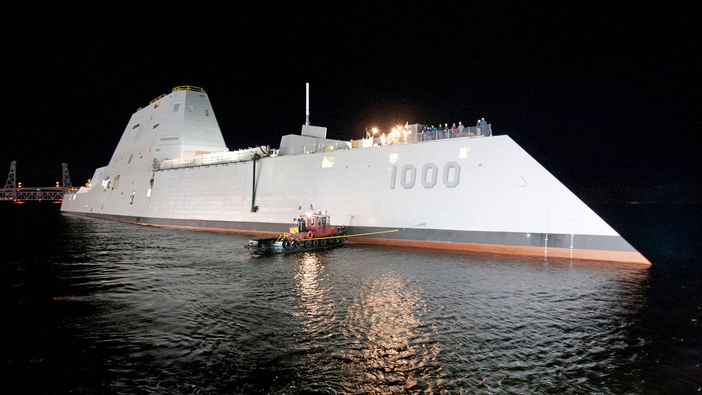 The Navy Won’t Buy Ammo For Its Dumbed Down Stealth Destroyer’s Big Guns