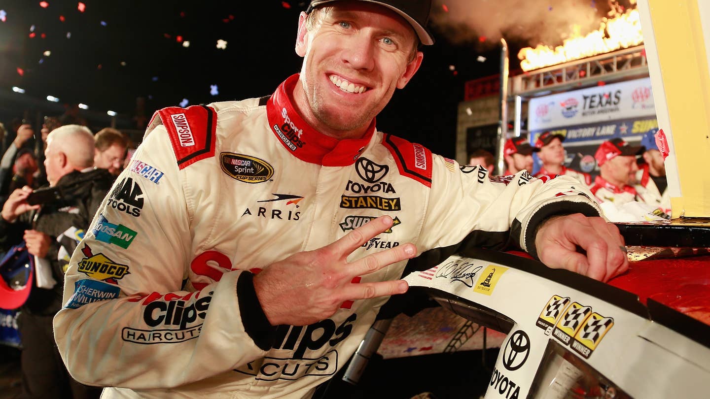 Rain Helps Carl Edwards Win the Race in Texas, and a Ticket To NASCAR Homestead-Miami Finale