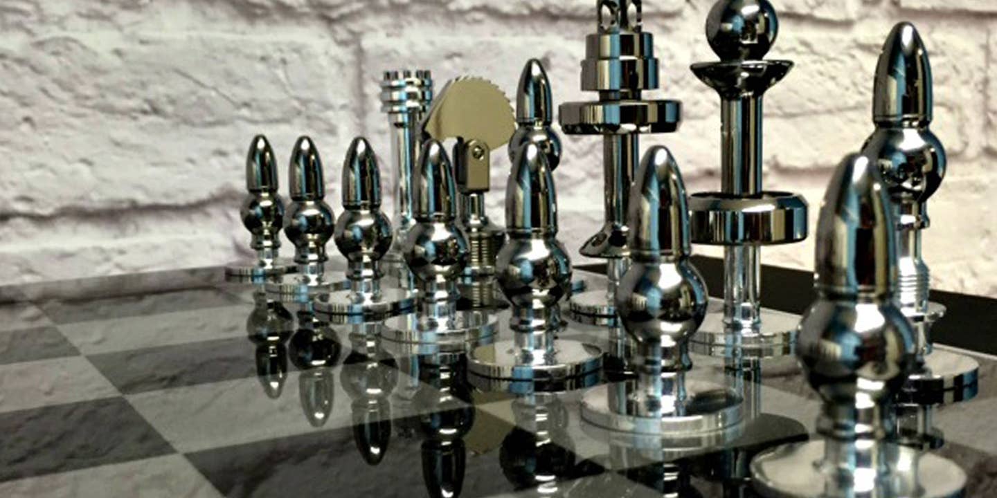 This $15k Chess Set Is Made From F1 Parts