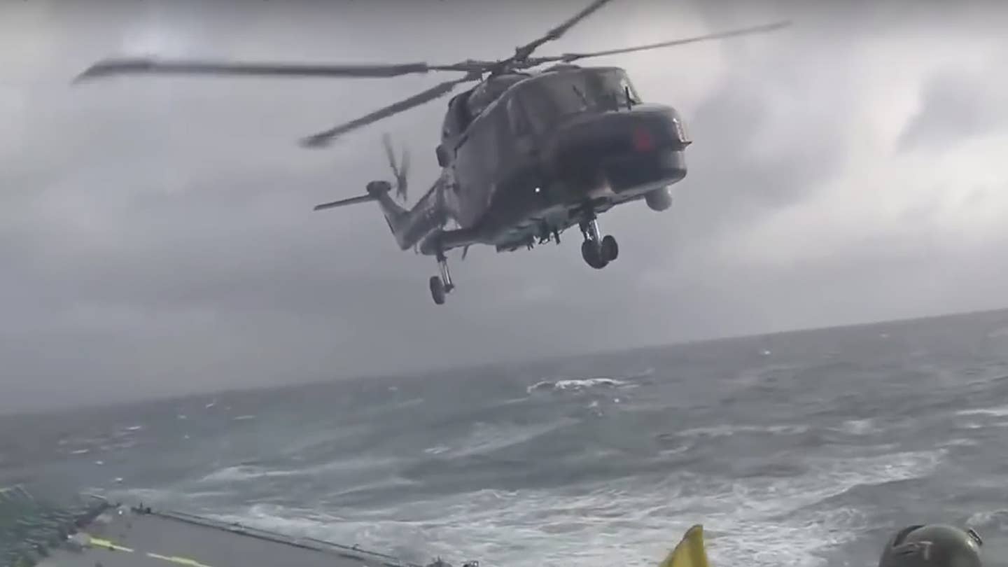 Landing A Helicopter on a Ship in Rough Seas is Insanely Difficult