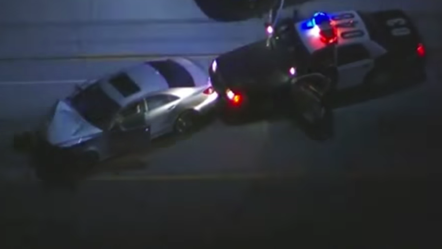 Mercedes-Benz CLS-Class Crashes at High Speed during California Police Chase