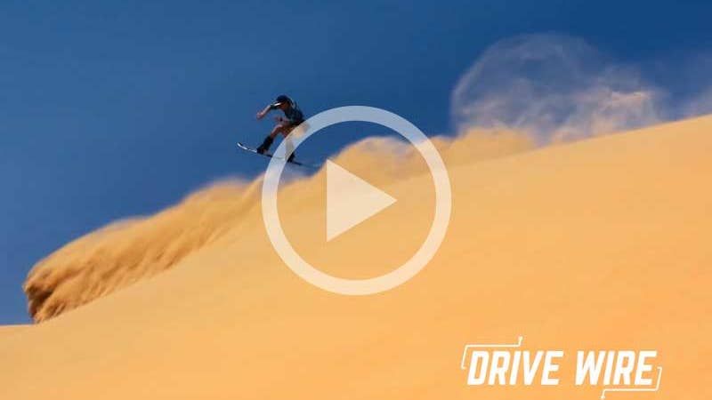 Drive Wire: Desert Snowboarding Off A Dakar Rally Car Is Glorious
