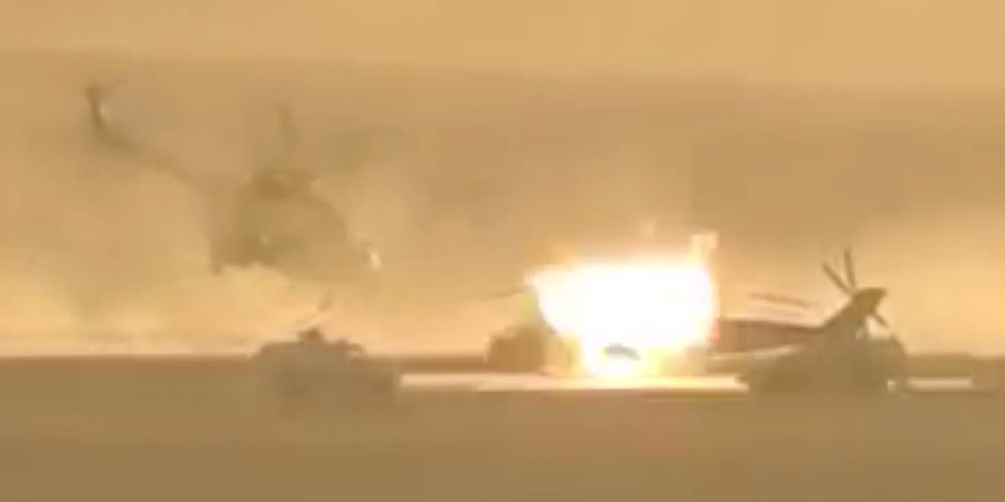 Russian Mi-24 Hind Gets Obliterated after Making an Emergency Landing in Syria