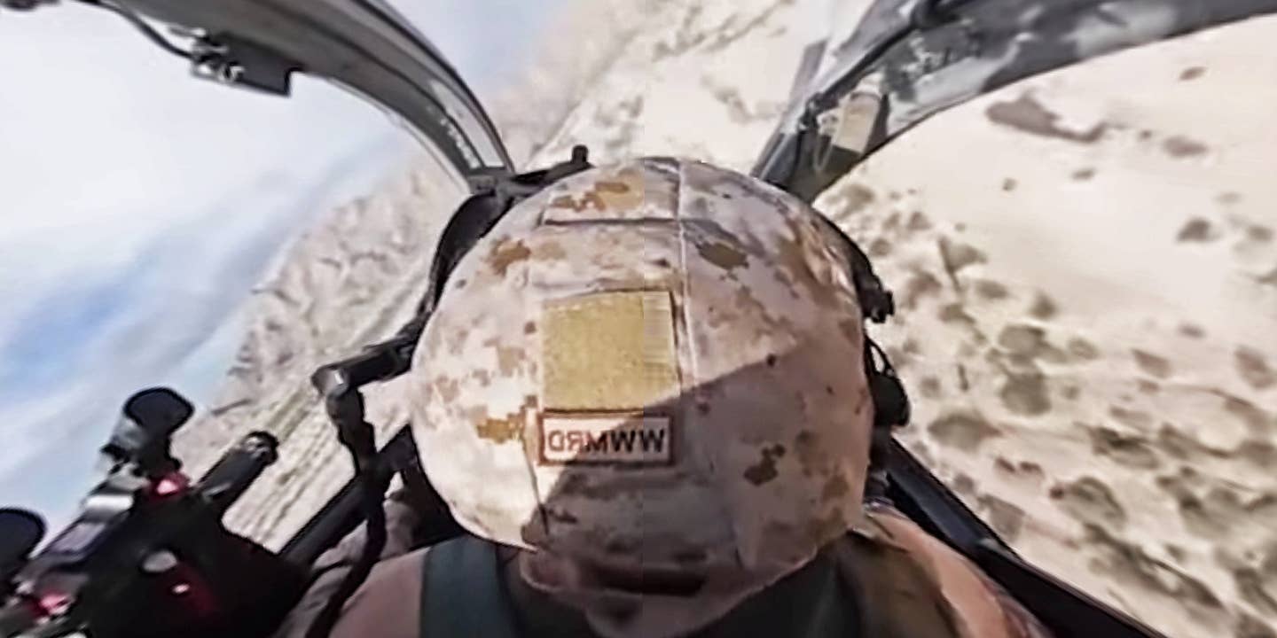 Whomp Over the Desert Floor in an AH-1Z Attack Helicopter
