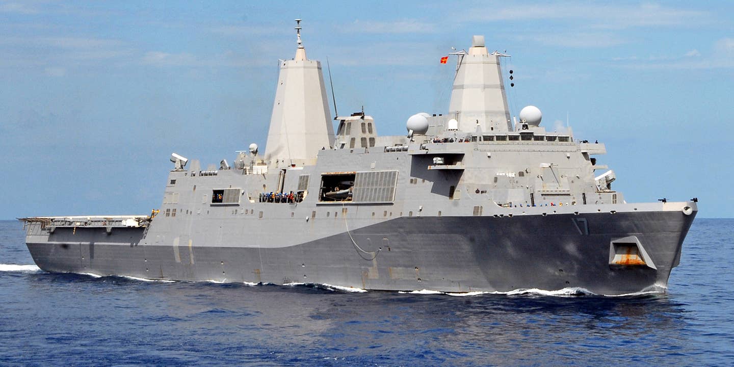 USS San Antonio Was Targeted During Anti-Ship Missile Barrage Last Week Off Yemen