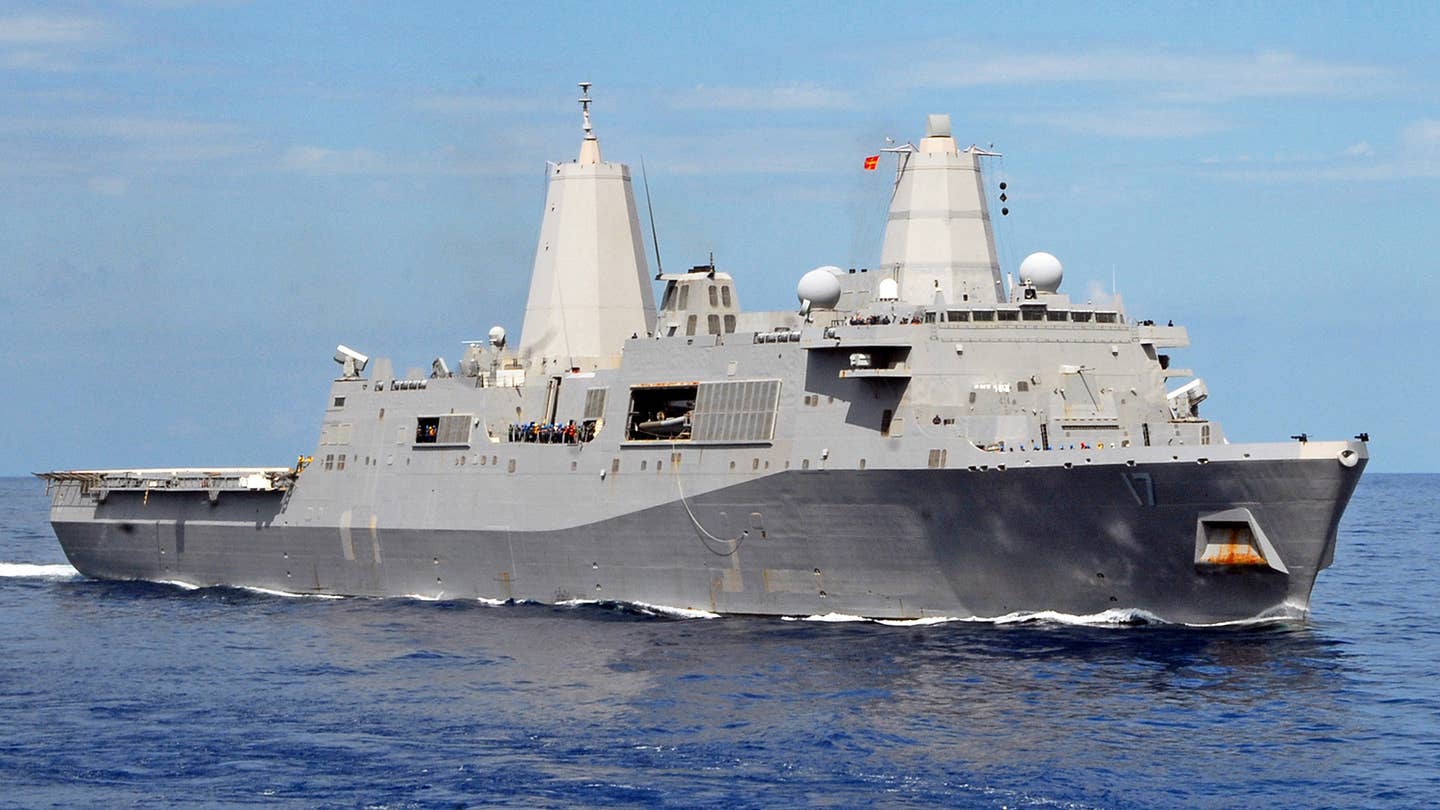 USS San Antonio Was Targeted During Anti-Ship Missile Barrage Last Week Off Yemen