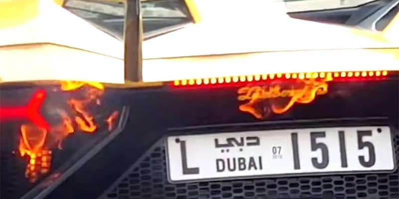 Ignition! Dubai Lamborghini Goes Up in Smoke