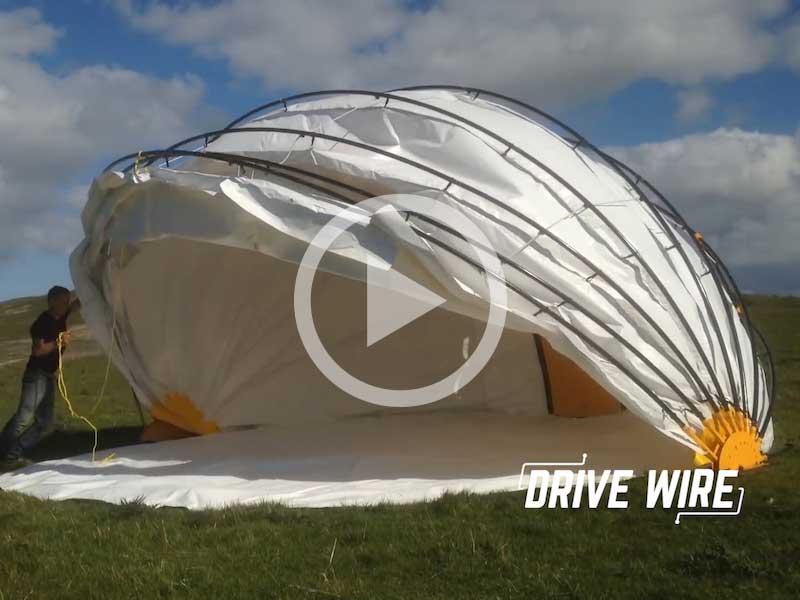 Drive Wire: Meet the Mollusc, a Big Clamshell Tent