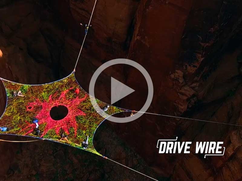 Drive Wire: The Majesty of a Suspended Slackline Nest in a Canyon