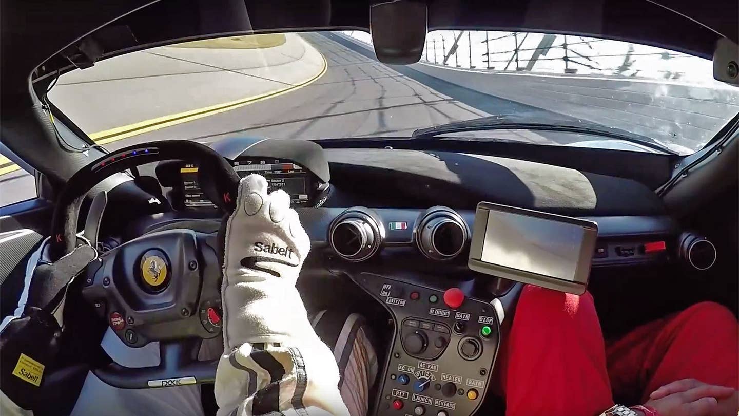 Climb Inside This Ferrari FXX K Doing 200 MPH at Daytona