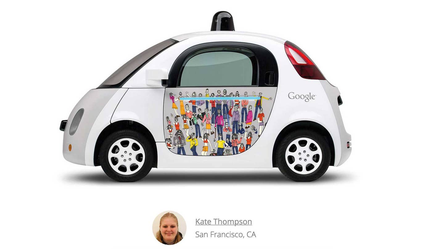 The Google Self-Driving Car Gets an Artsy-Fartsy Paintjob