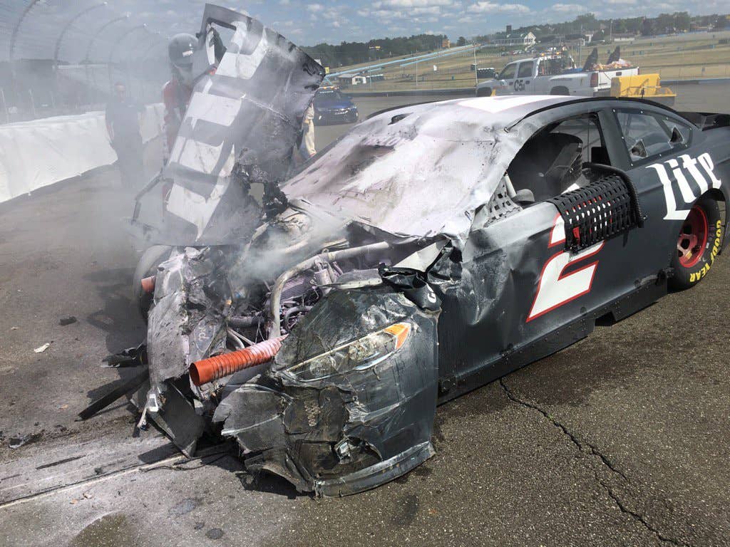 Watch NASCAR’s Brad Keselowski Lose His Brakes at 165 mph