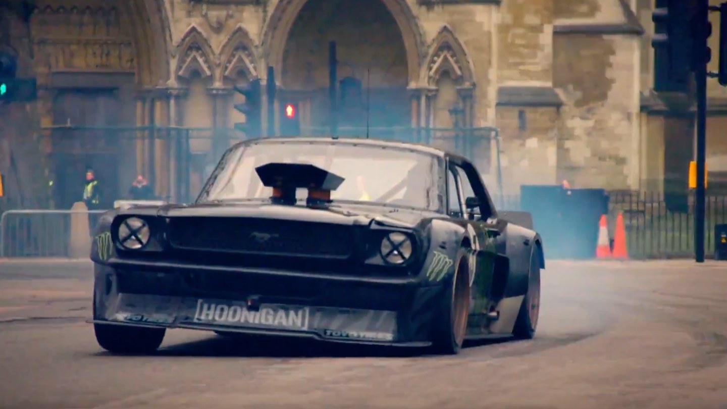 This Behind-the-Scenes Top Gear Footage of Ken Block Drifting His Mustang around London Is a Must-Watch