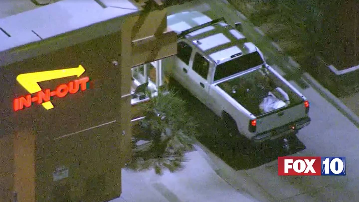Watch This Driver Stop for In-N-Out Drive-Thru While Being Chased by the Cops