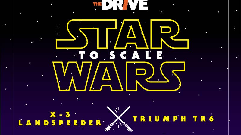 <em>Star Wars</em>  to Scale: X-34 Landspeeder vs. Triumph TR6
