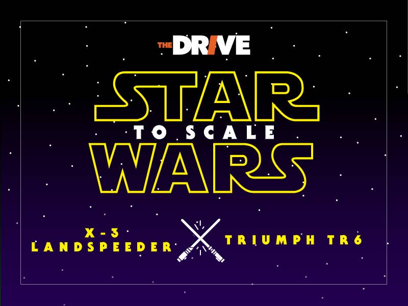 Star Wars  to Scale: X-34 Landspeeder vs. Triumph TR6