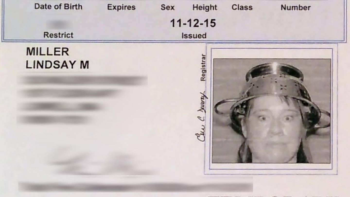 Pastafarian Affirms Right To Wear Colander In Driver’s License Photo