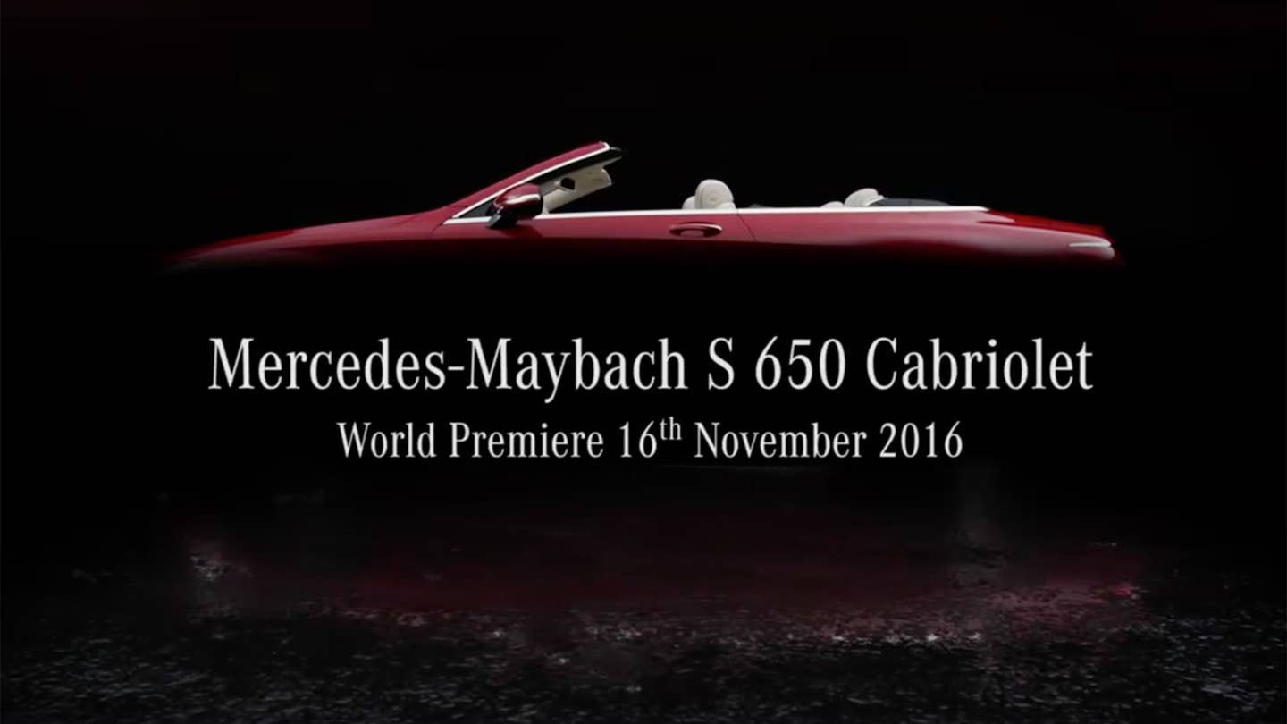Behold the Mercedes-Maybach S650 Cabriolet in All&#8230;Well, Some of Its Glory