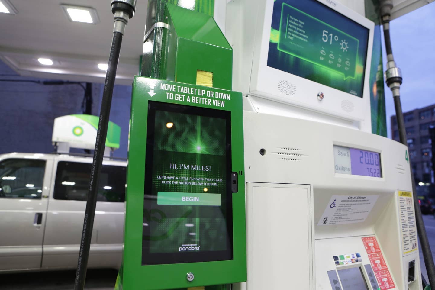 BP Testing Gas Pumps That Sing and Talk to Help Pass Time