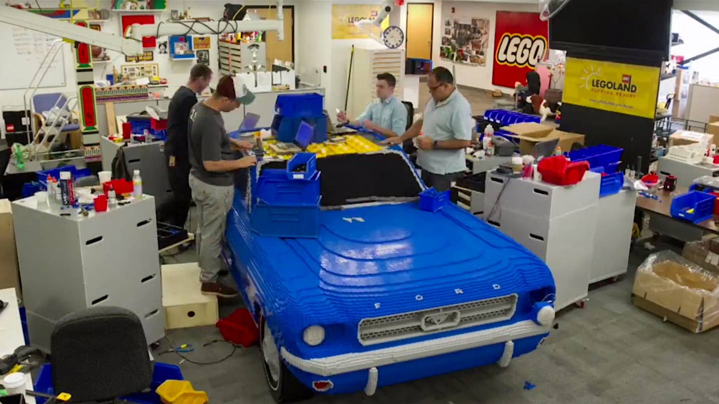This Timelapse Lego Build of a Life-Size Vintage Ford Mustang Is Mesmerizing