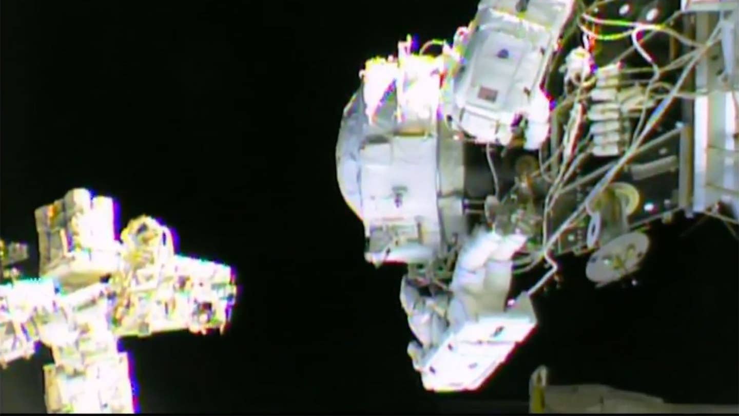Watch NASA Astronauts Install a Space Station Door Right Now