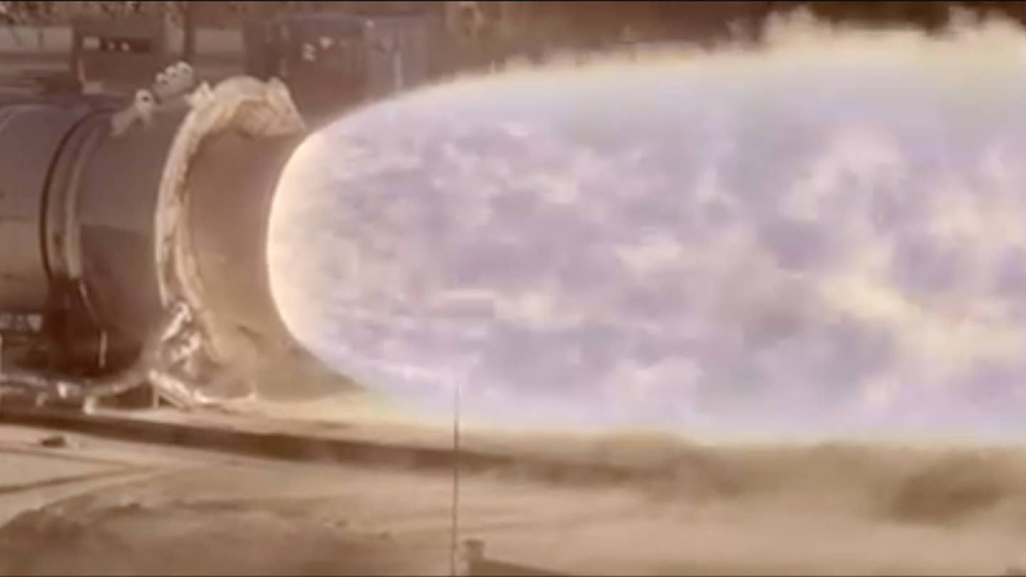 Watch a Giant NASA Rocket Burn in Slow Motion