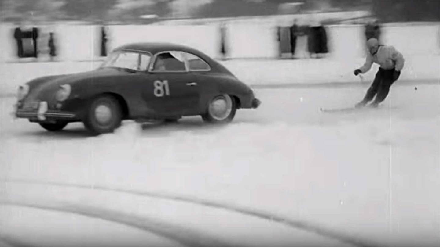 Please, Watch These Bavarians Motorski Behind Porsches
