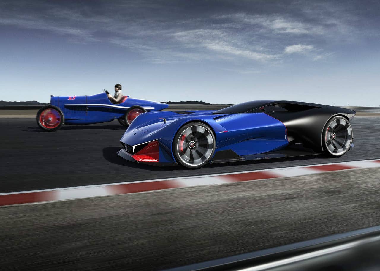 Peugeot’s Wicked New Hybrid Concept Pays Homage to Indy