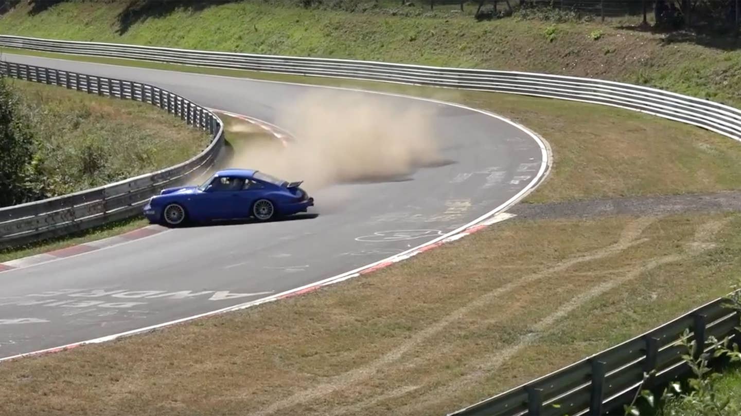 Watch This 964-Generation Porsche 911 Nearly Crash at the Nurburgring