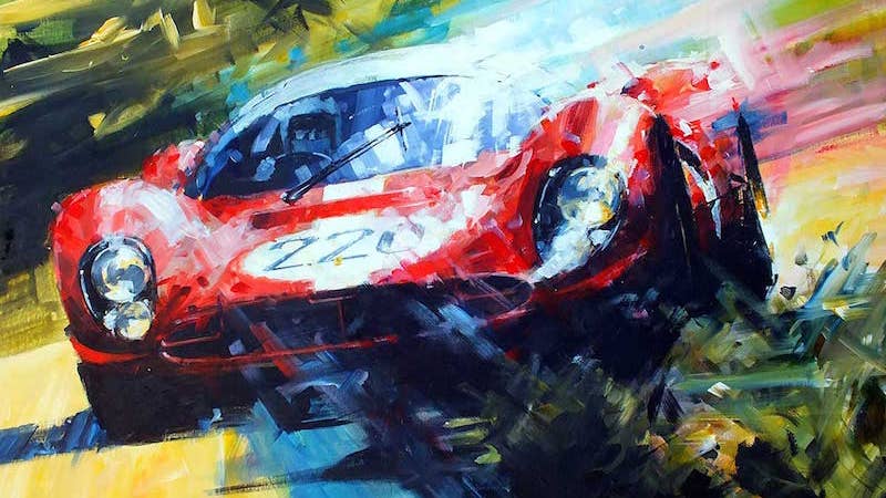 Royal Automobile Club Show Is Speed on Canvas