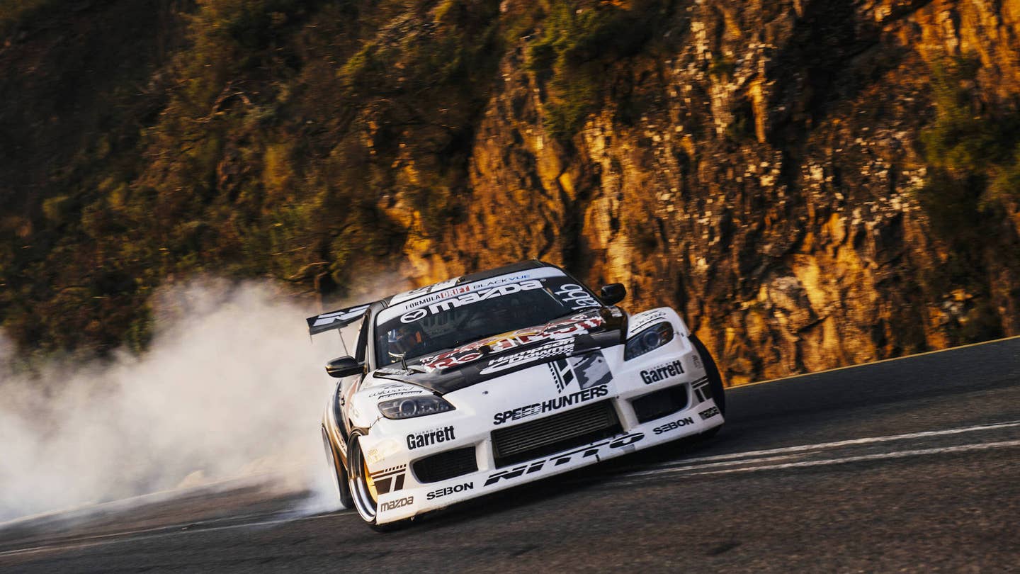 Watch Drift Master “Mad Mike” Slide His 800-HP Mazda RX-8 Up a Mountain
