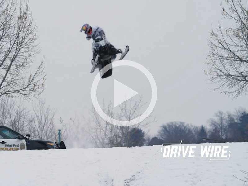 Drive Wire: Watch Levi LaVallee Take Over Saint Paul, Minnesota, in a Snowmobile