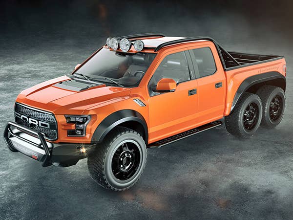 Hennessey ford f-150 raptor velociraptor 6x6 the drive off road truck six wheel drive