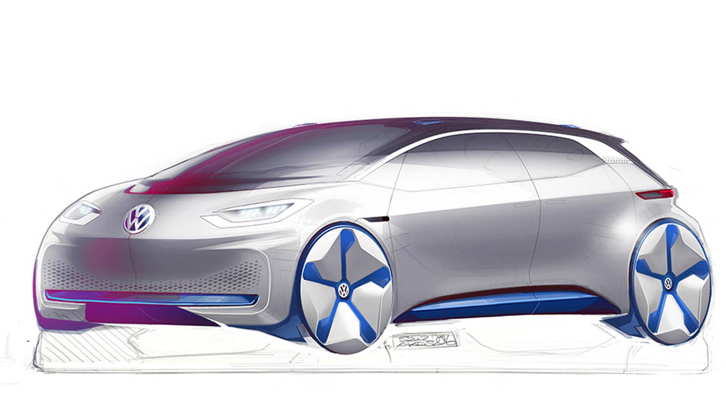 Volkswagen Teases Paris-Bound 300-Mile Electric Car Concept