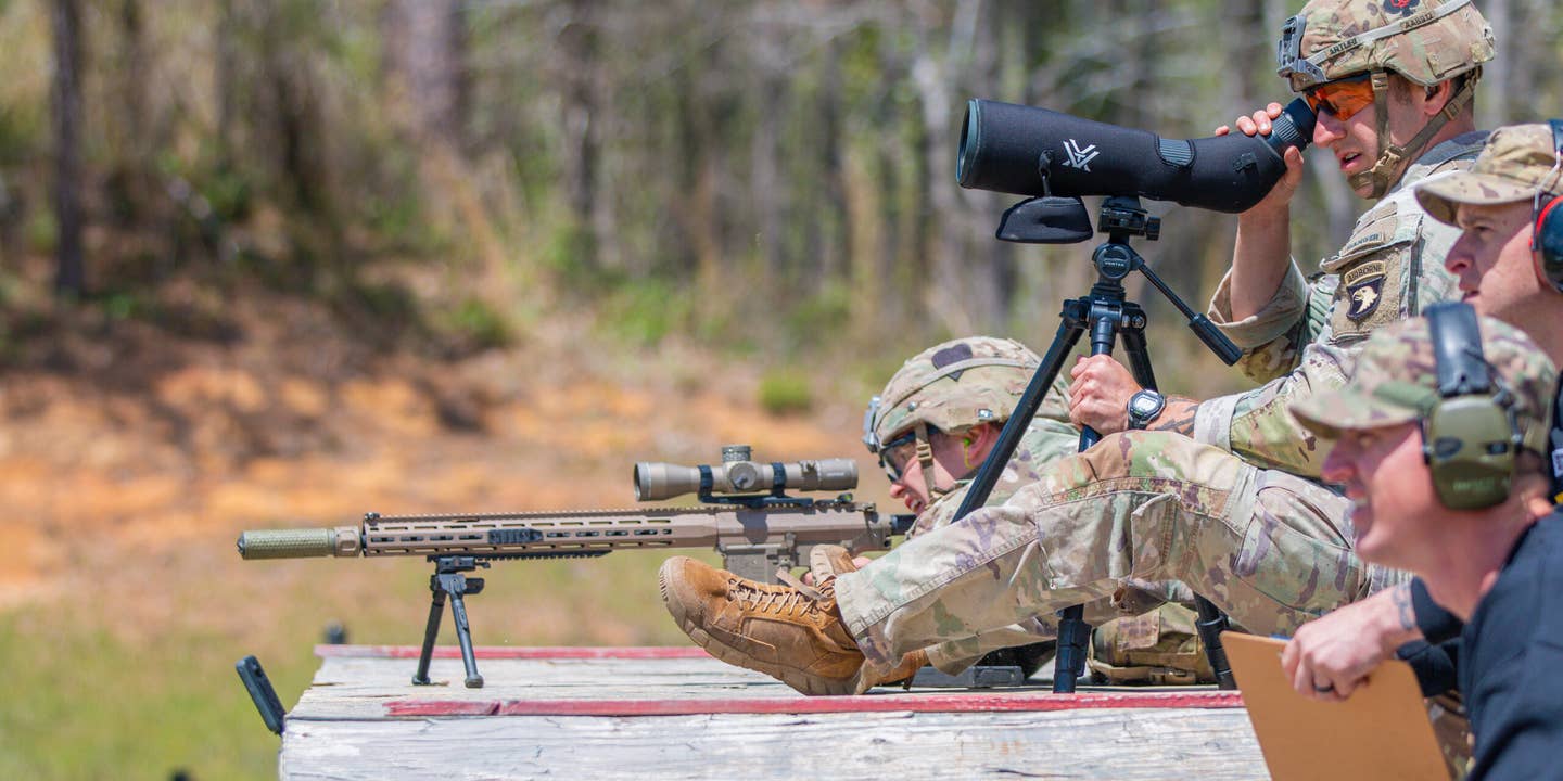 New M110A2 Sniper Rifle Used In Army Ranger Competition